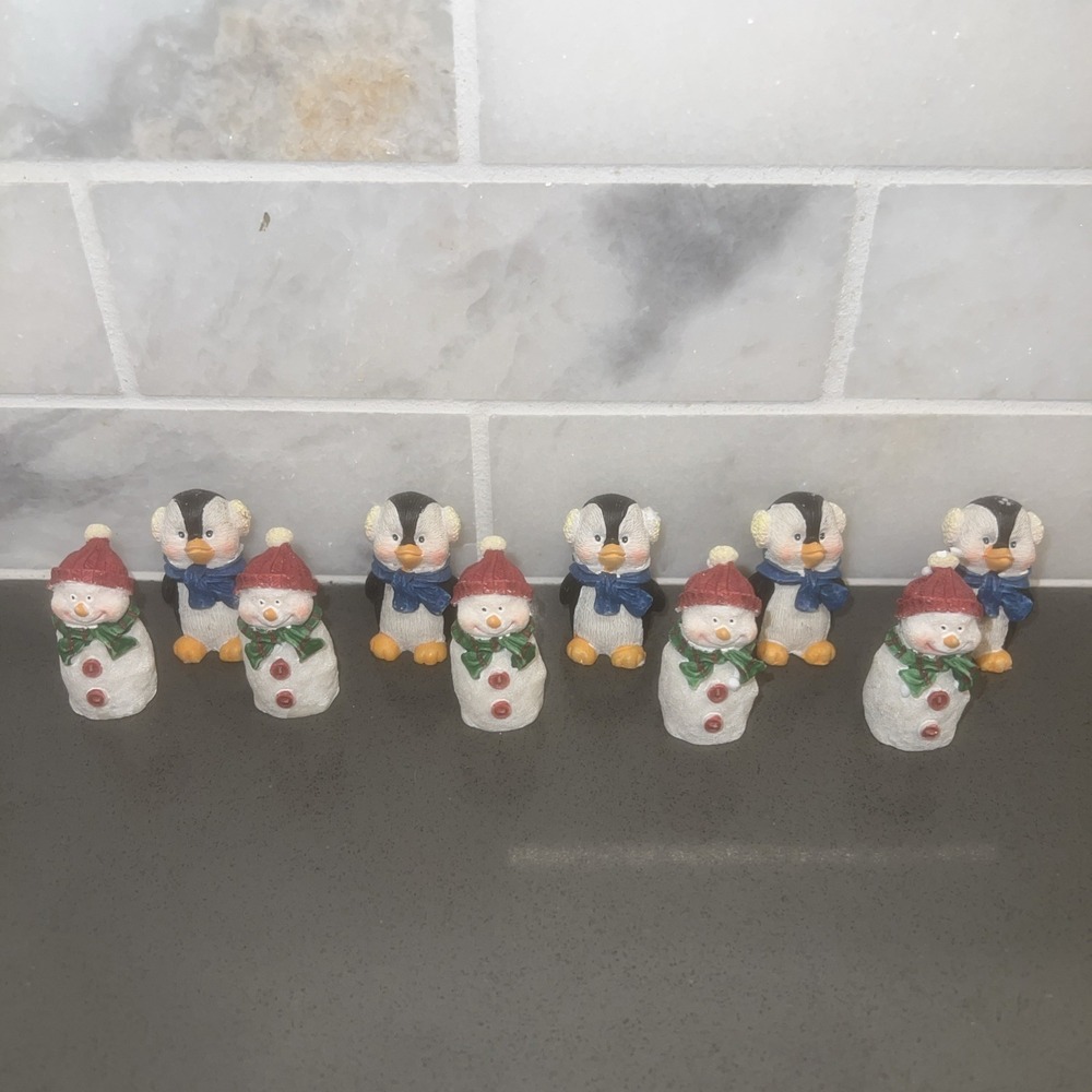 Avon Vintage Snowmen & Penguins TicTacToe "GAME PIECES ONLY"Collectible - Picture 2 of 7